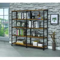 Barritt Industrial Antique Nutmeg DoubleWide Bookcase