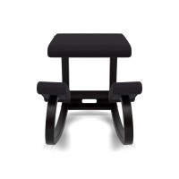 Varier Variable Balans Original Kneeling Chair Designed By Peter Opsvik (Black Revive Fabric With Black Ash Base)