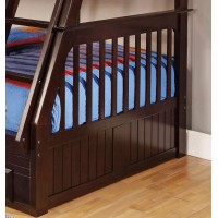 American Furniture Classics Espresso Wood 3-Drawer Bunk Bed, Twin Over Full, Brown