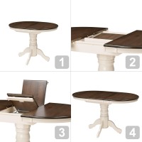 Corliving Dillon Dining Table Dark Brown/Cream