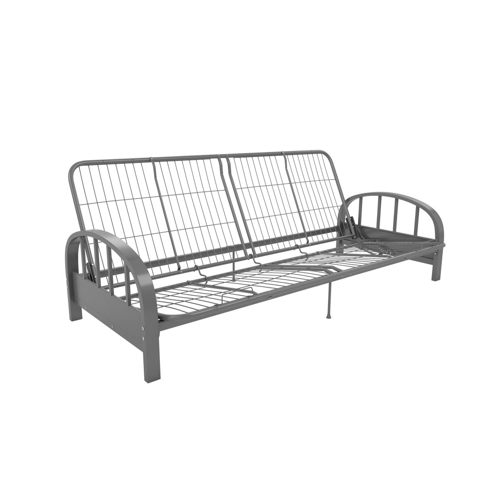 Dhp Aiden Futon Metal Frame Converts Easily To A Full Size Bed Silver