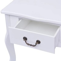 Vidaxl 1/2X Side Cabinet Mdf White Drawer Storage Organizer Box Nightstand