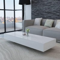 Vidaxl High Gloss White Modern Rectangular Coffee Table - Elegant Home Furniture With Easy Maintenance And Mdf Construction