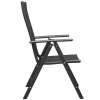 Vidaxl Stackable Patio Chairs 2 Pcs, Outdoor Patio Dining Chair With Armrest, Stackable Outdoor Wicker Chair For Patio Garden Yard, Poly Rattan Black