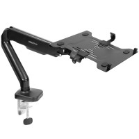 Mount-It! Laptop Desk Arm Swivel Laptop Stand With Gas Spring Arm Height Adjustable Laptop Arm Mount For Macbook, Dell, Hp & 11-17 Inch Laptops