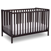 Delta Children Heartland 4-In-1 Convertible Crib - Greenguard Gold Certified, Dark Chocolate