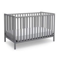 Delta Children Heartland 4-In-1 Convertible Crib - Greenguard Gold Certified, Grey