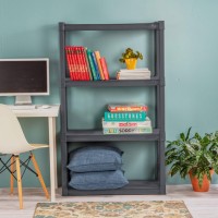 Sterilite 4 Shelf Unit Easy To Assemble Plastic Storage Shelves Organize Bins In The Garage Basement Attic Mudroom Gray 3