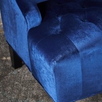 Christopher Knight Home Toddman High-Back Velvet Club Chair, Navy Blue