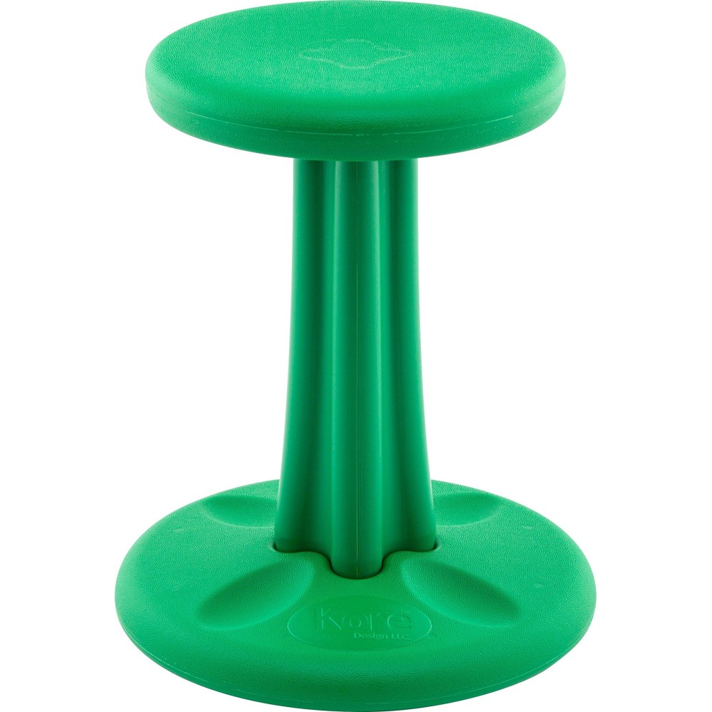 Kore Kids Junior Wobble Chair - Flexible Seating Stool For Classroom, Elementary School, Add/Adhd - Made In The Usa - Junior- Age 8-9, Grade 3-4, Green (16In)