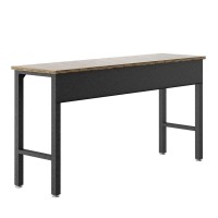 Manhattan Comfort Fortress Collection Modern Designed Durable Worktop Garage Table Great For Home Improvement Projects Stainles