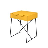 Acme Gualacao Rectangular End Table In Yellow