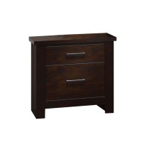 Acme Panang Square 2 Drawers Nightstand In Mahogany