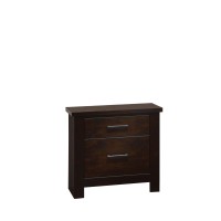 Acme Panang Square 2 Drawers Nightstand In Mahogany