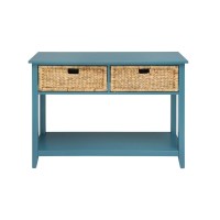 Acme Flavius Console Table In Teal
