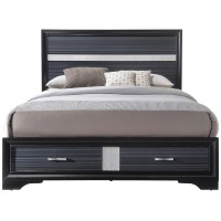 Acme Naima Queen Bed With Storage In Black