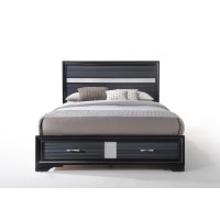 Acme Naima Queen Bed With Storage In Black