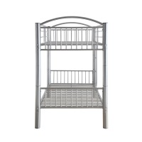 cayelynn Bunk Bed (TwinTwin) in Silver 37385SI(D0102H7c2DX)