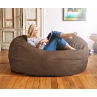 Lumaland Luxurious Giant 6Ft Bean Bag Chair With Microsuede Cover Ultra Soft Foam Filling Washable Large Bean Bag Sofa For K