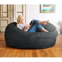 Lumaland Luxurious Giant 6Ft Bean Bag Chair With Microsuede Cover Ultra Soft Foam Filling Washable Large Bean Bag Sofa For K