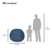 Lumaland Luxurious 3Ft Bean Bag Chair With Microsuede Cover Ultra Soft Foam Filling Washable Small Bean Bag Sofa For Kids T