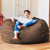 Lumaland Luxurious 5Ft Bean Bag Chair With Microsuede Cover Ultra Soft Foam Filling Washable Large Bean Bag Sofa For Kids T