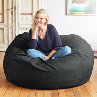 Lumaland Luxurious 4Ft Bean Bag Chair With Microsuede Cover Ultra Soft Foam Filling Washable Medium Bean Bag Sofa For Kids