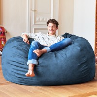 Lumaland Luxurious 5Ft Bean Bag Chair With Microsuede Cover Ultra Soft Foam Filling Washable Large Bean Bag Sofa For Kids T