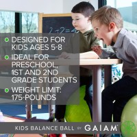 Gaiam Kids Balance Ball Chair Ball - Extra Balance Ball For Kids Balance Ball Chair, Green, 38Cm