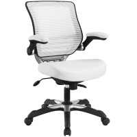 Edge White Vinyl Office Chair By Modway