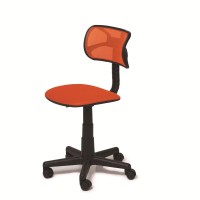 Urban Shop Swivel Mesh Chair, Orange 23D X 12W X 35H In