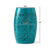 Christopher Knight Home Ruby Outdoor 12 Iron Side Table Teal