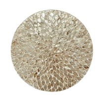 Jofran Inc. Global Archive Handcrafted Capiz Shell Terrazzo Modern Accent End Table