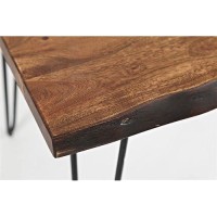 Jofran Nature'S Edge Modern Solid Wood Natural Live Edge Square End Table, Chestnut