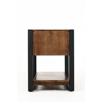 Loftworks Modern Acacia Chairside Table With Drawer