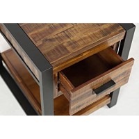 Loftworks Modern Acacia Chairside Table With Drawer