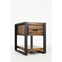 Loftworks Modern Acacia Chairside Table With Drawer