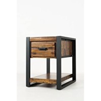 Loftworks Modern Acacia Chairside Table With Drawer