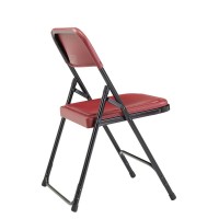 Nps 800 Series Premium Lightweight Plastic Folding Chair, Burgundy (Pack Of 4)