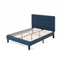 Zinus Omkaram Upholstered Platform Bed Frame / Mattress Foundation / Wood Slat Support / No Box Spring Needed / Easy Assembly, King