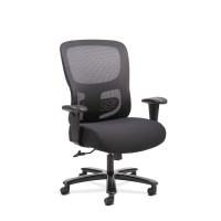 Hon Sadie Big And Tall Office Chair Mesh Back Ergonomic Computer Desk Chair Heavy Duty 400 Lb Max - Adjustable Arms, Lumbar Support, 360 Swivel Rolling Wheels - Black, 30.31D X 30.31W X 42.91H In