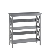 Convenience Concepts Oxford 3 Tier Bookcase Gray