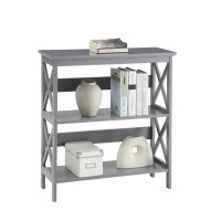 Convenience Concepts Oxford 3 Tier Bookcase Gray