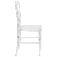 Flash Elegance Crystal Ice Napoleon Stacking Chair