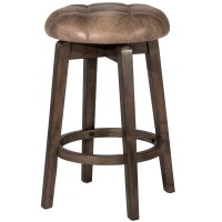 Hillsdale Furniture Odette Wood Backless Counter Height Swivel Stool, Dude Taupe