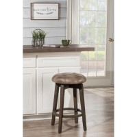 Hillsdale Furniture Odette Wood Backless Counter Height Swivel Stool, Dude Taupe