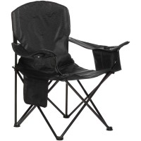 Amazon Basics Xl Folding Padded Outdoor Camping Chair With Carrying Bag - 38 X 24 X 36 Inches, Black