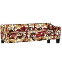Leffler Home Whitney Transitional Long Upholstered Bench, Red