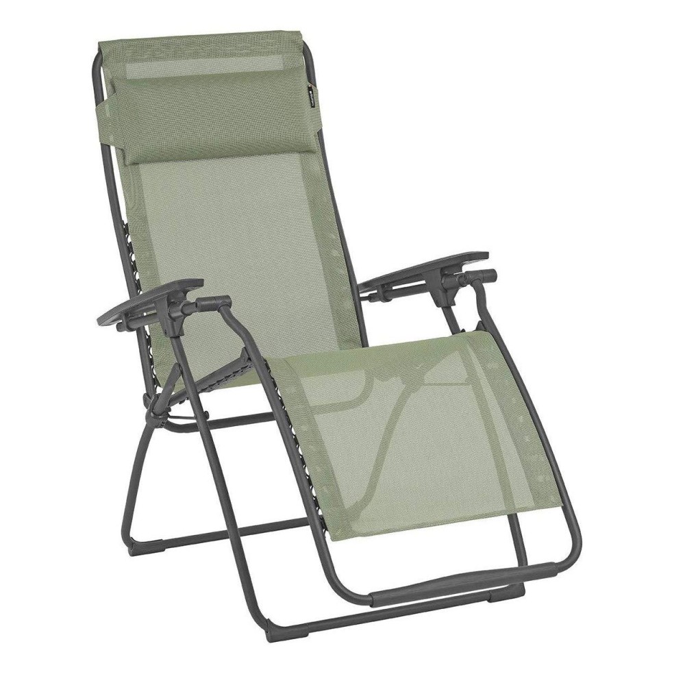 Lafuma Futura Zero Gravity Patio Recliner Moss Green Batyline Canvas Outdoor Folding Lounge Chair