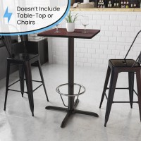 Flash Furniture 30'' X 30'' Restaurant Table X-Base With 3'' Dia. Bar Height Column And Foot Ring